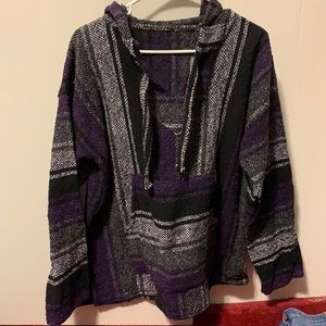 Purple and Black Women's Hoodie
